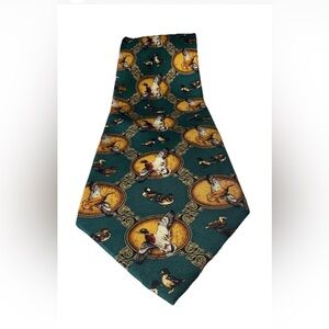 Vintage 2004 Jon Q Wright & Artists Necktie Mallard themed 100% Silk